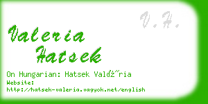 valeria hatsek business card